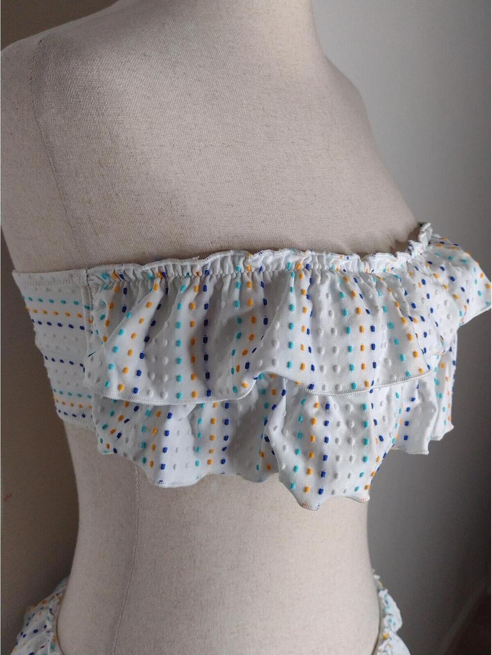 NWT Solid & Striped Women's White Babydot/The Kaia Two Piece Bikini Size Medium - Picture 2 of 14